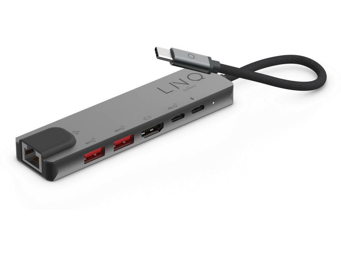Hub Linq 6 em 1 PRO USB-C Multiport - Cinzento 1