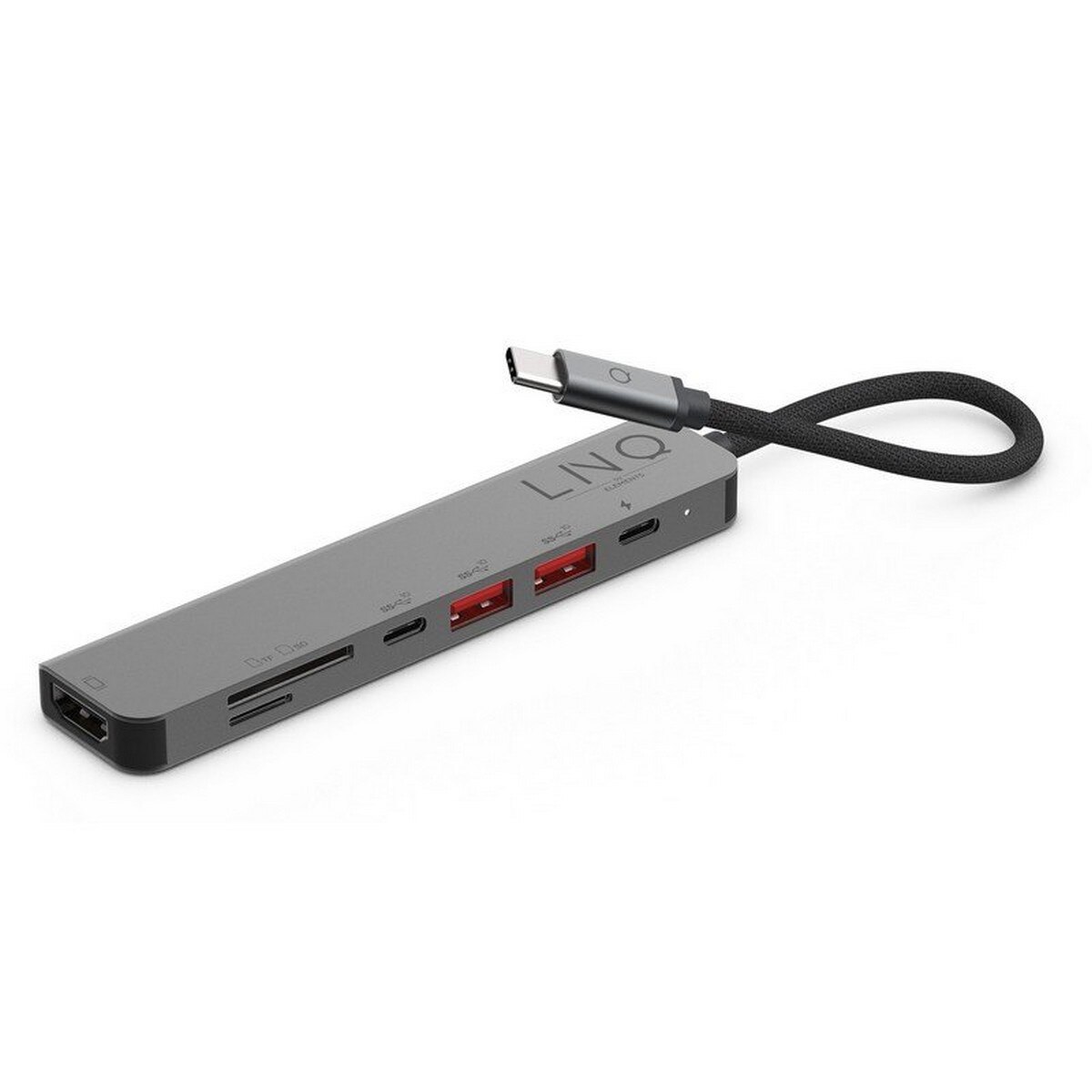 Hub Linq 7 em 1 PRO USB-C Multiport - Cinzento 4
