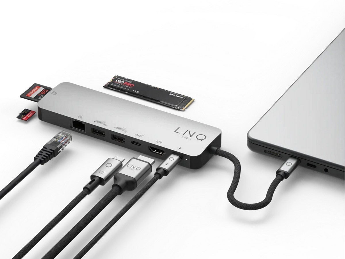 Hub Linq USB-C 9in1: 10Gbps Multiport Hub with PD, 4K HDMI, NVMe M2 SSD, SD4.0 Card Reader and 2.5Gbe Ethernet 2