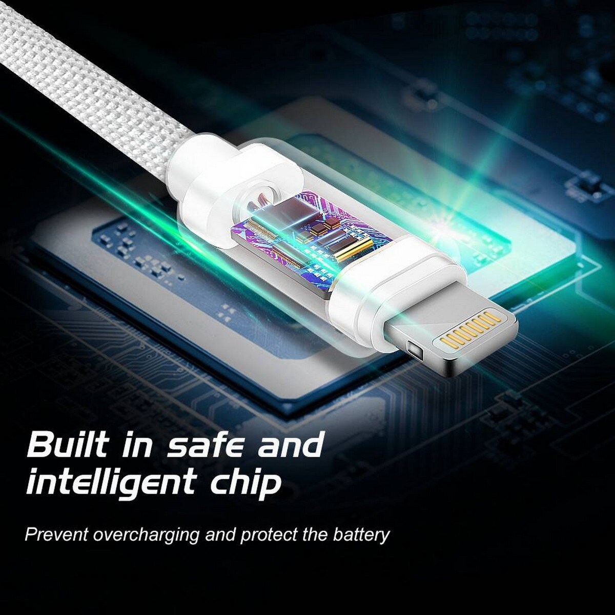 Cabo Swissten Textile USB-A p/ Lightning 3A 0.2m - Cinzento 2