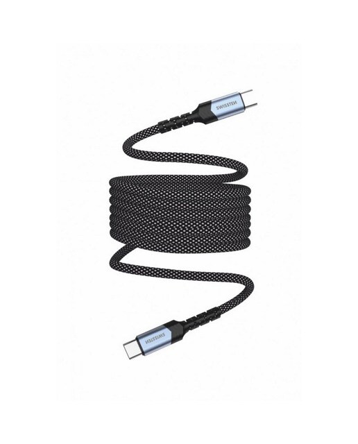 Cabo Magnético Swissten USB-C para USB-C 1m - Preto 1