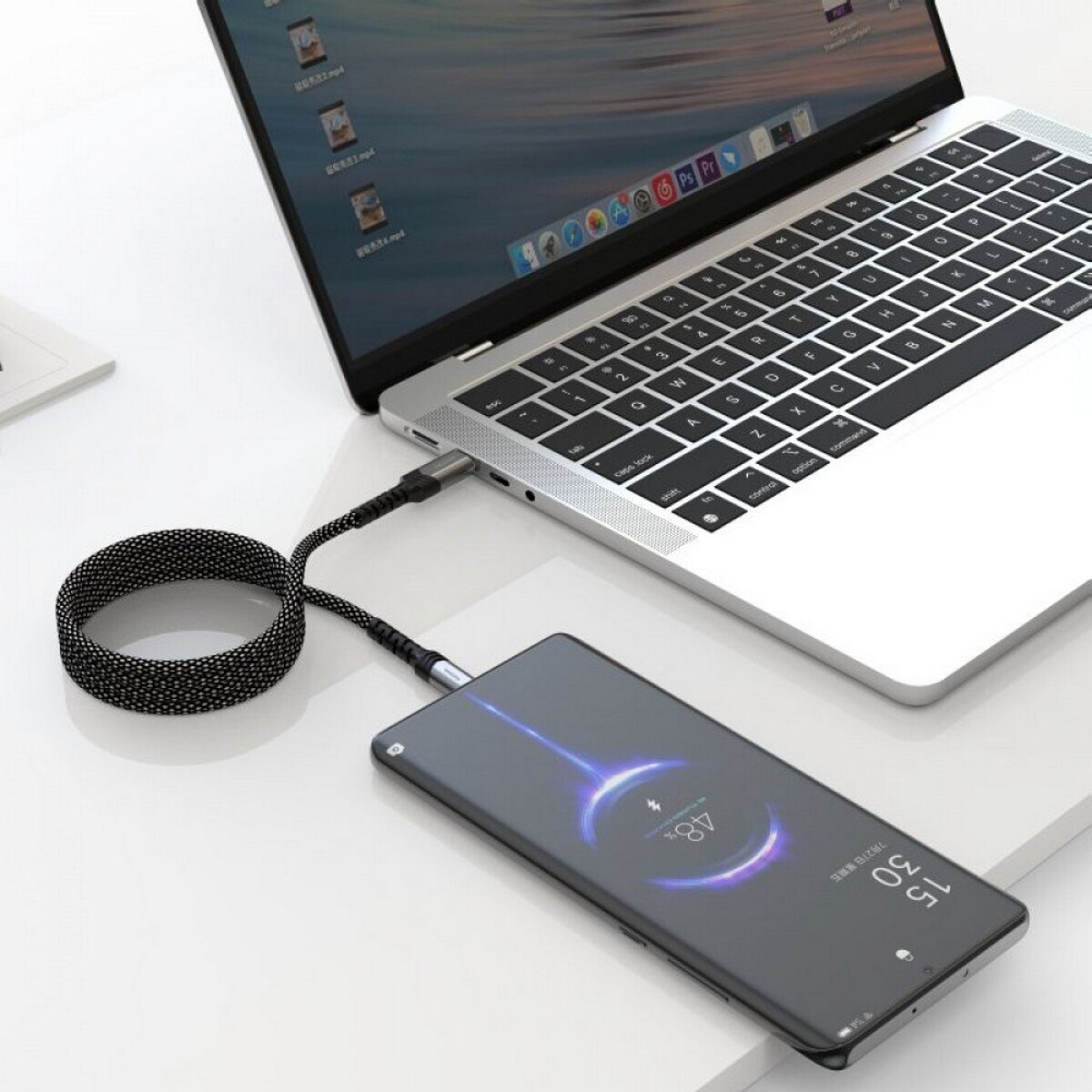 Cabo Magnético Swissten USB-C para USB-C 1m - Preto 2