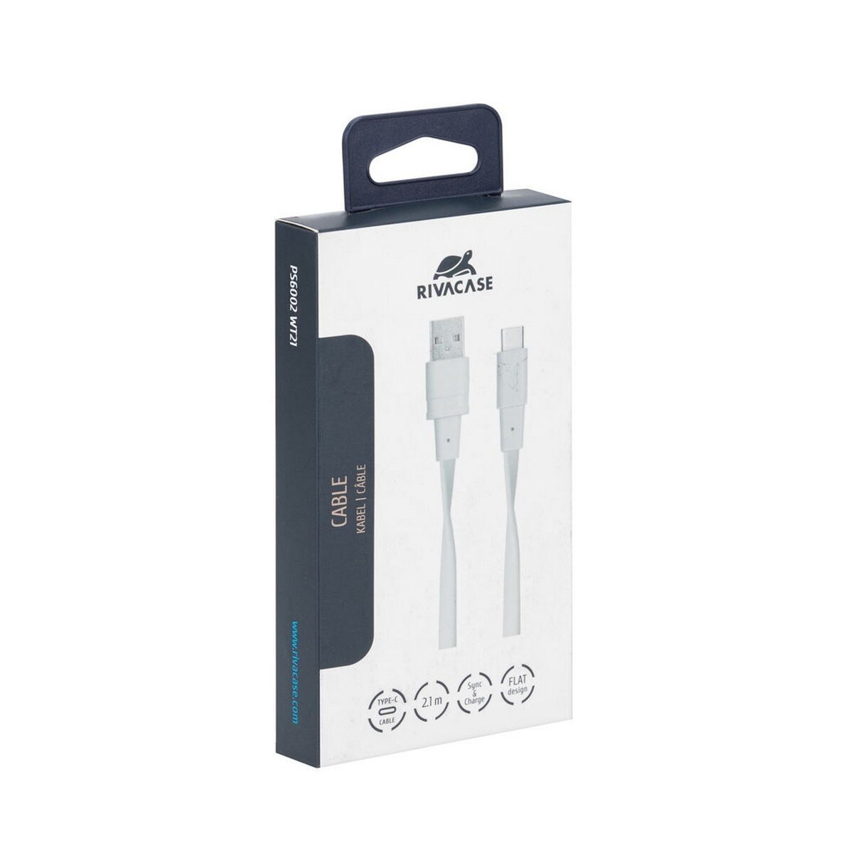 Cabo Rivacase USB-C 2.0 para USB 2,1m - Branco 7
