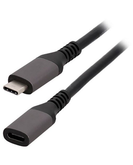 Imagem 0 de Cabo Erard USB-C (M) para USB-C (F), 1m - Preto