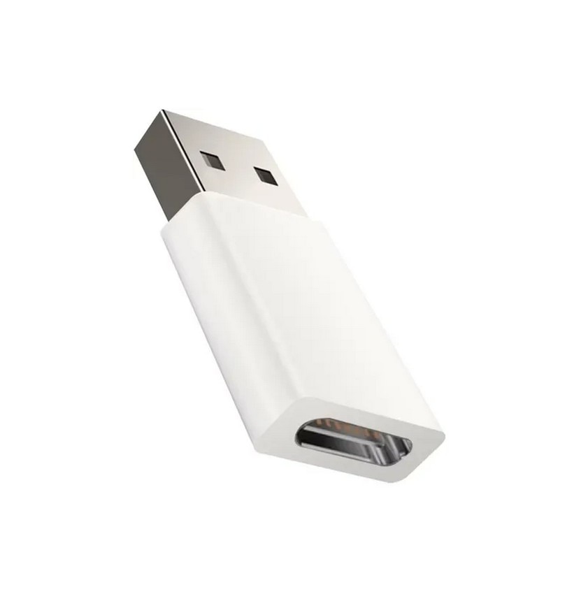 Adaptador Mako USB-C Fêmea e USB-A Macho - Branco Branco-2