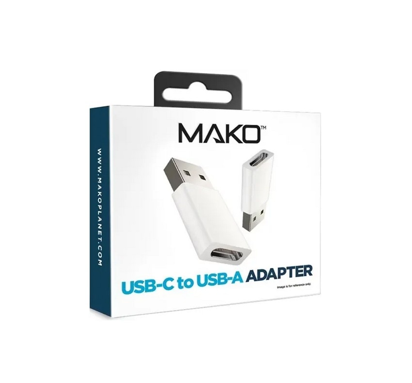 Adaptador Mako USB-C Fêmea e USB-A Macho - Branco Branco-3