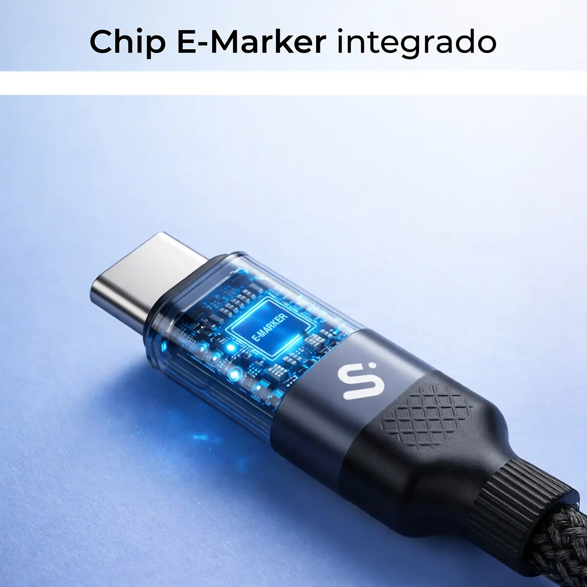 Cabo Subblim PowerMag LED 100W USB?C para USB?C, 2 m Preto-3