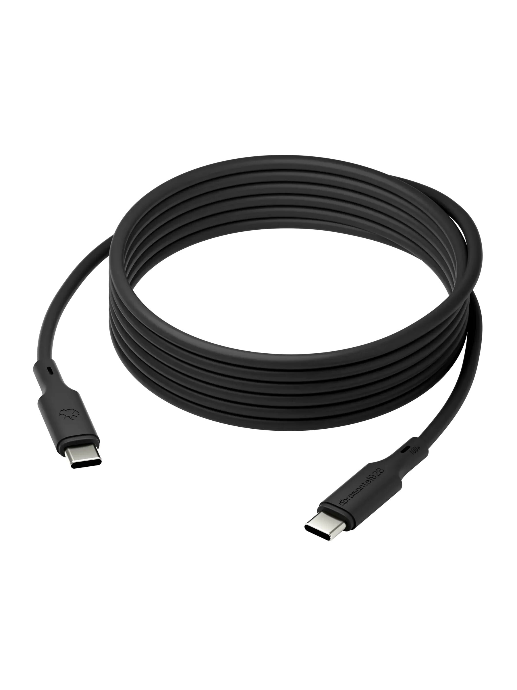 Imagem 0 de Cabo Dbramante Re-charge IT USB?C/USB?C de 4 m e 100W - Preto