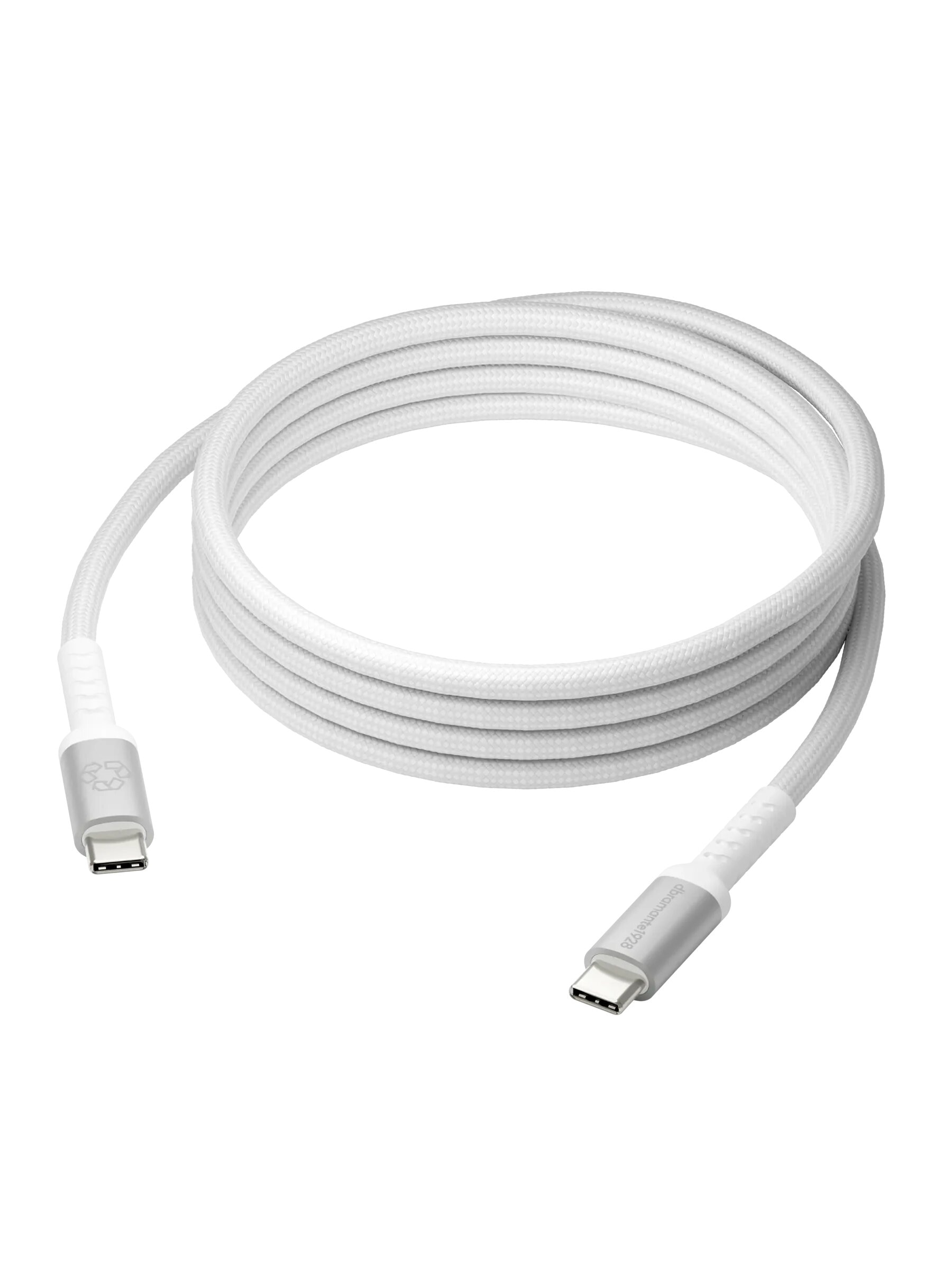 Imagem 0 de Cabo Dbramante Braided Re-charge IT USB?C/USB?C de 2 m e 240W - Branco