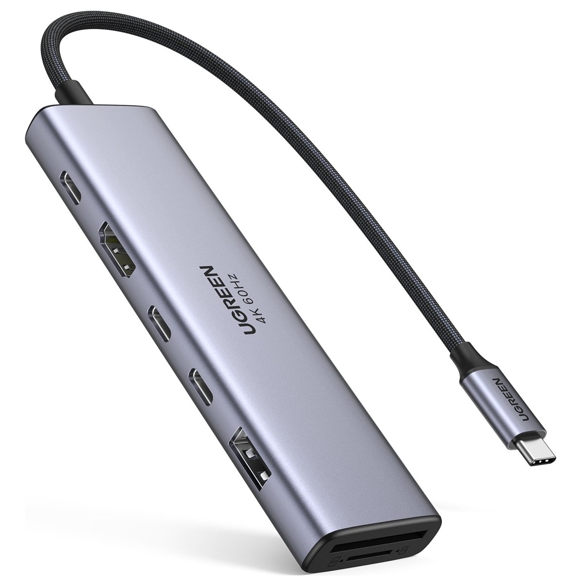 Imagem 0 de Base de Ligação Ugreen USB-C a HDMI (4K a 60 Hz), 2 Portas USB-C 3.2, USB-A 3.2, SD/TF, PD (100 W)
