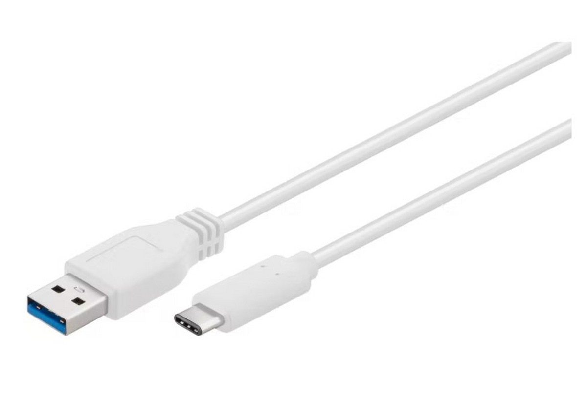 Cabo Sinox SXI5061 USB-C 3.0 para USB-A - Branco 1