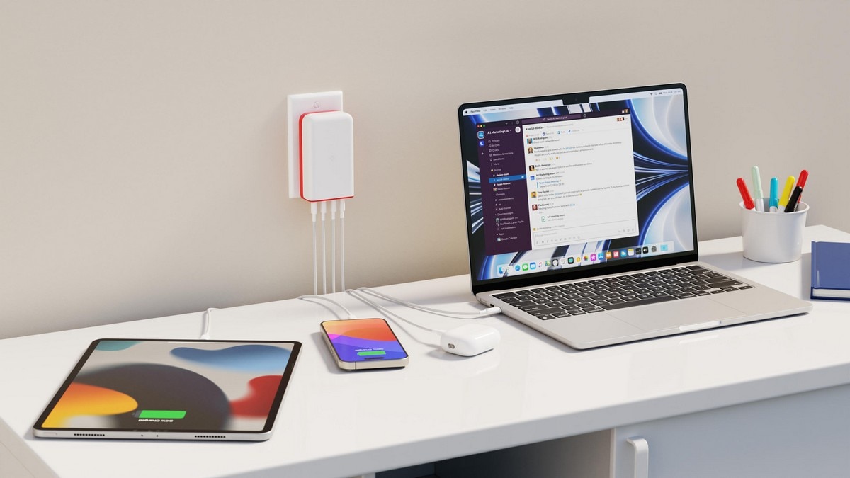 Carregador de Parede AC Twelve South de 120W, GaN e 4x USB-C, Localizador Apple MyFind 9