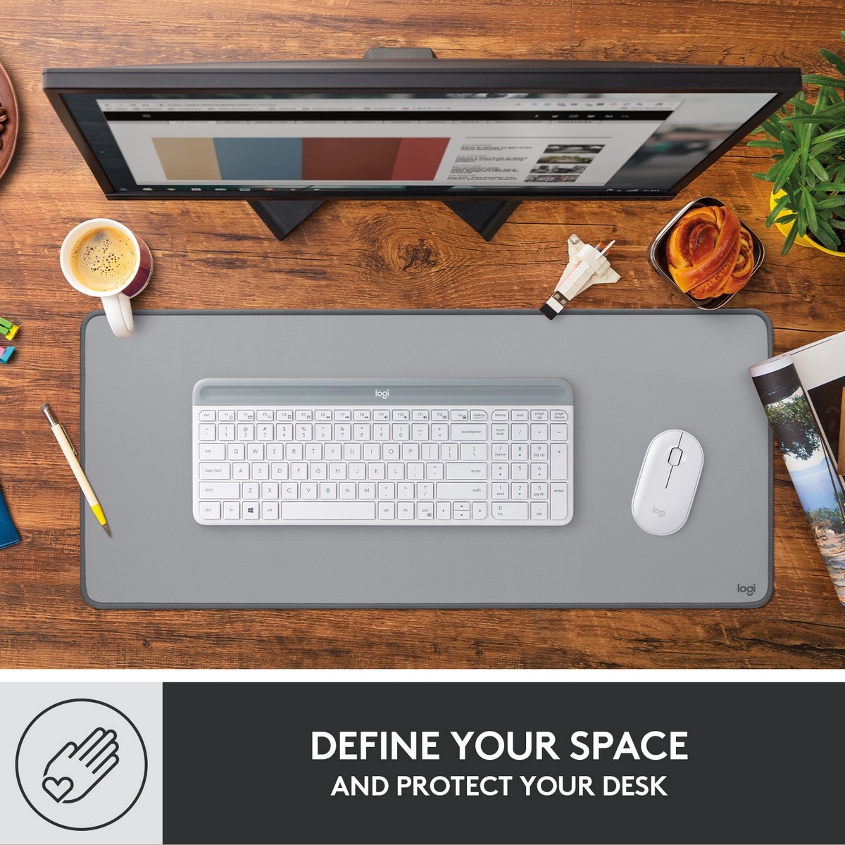Tapete Desk Mat Studio Series - Cinzento Cinzento-2