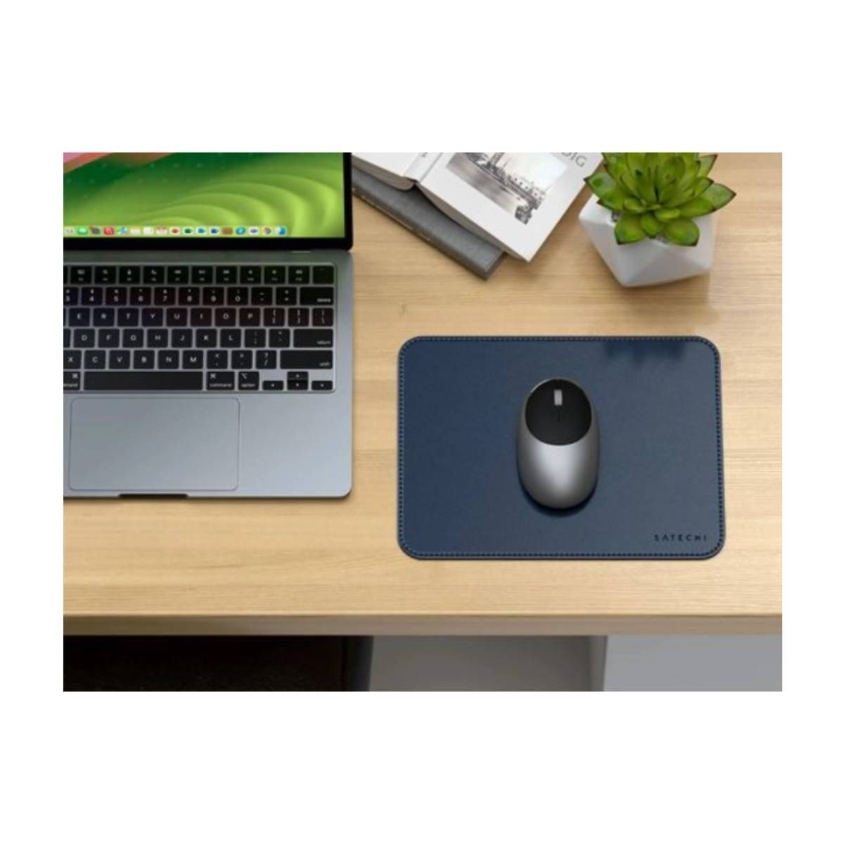 Tapete Satechi Premium Mouse Pad Vegan Leather - Azul 5