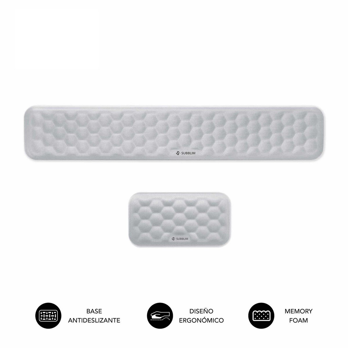 Imagem 0 de Conjunto Subblim de Apoio de Pulso para Teclado e Apoio de Pulso para Rato - Silver