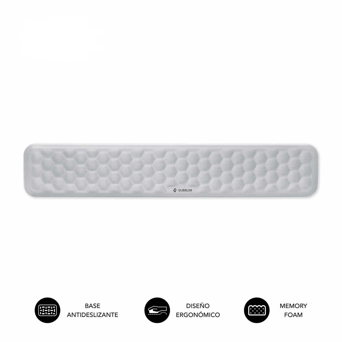 Imagem 0 de Apoio de Pulso para Teclado Subblim SUBMP-04E031 - Silver