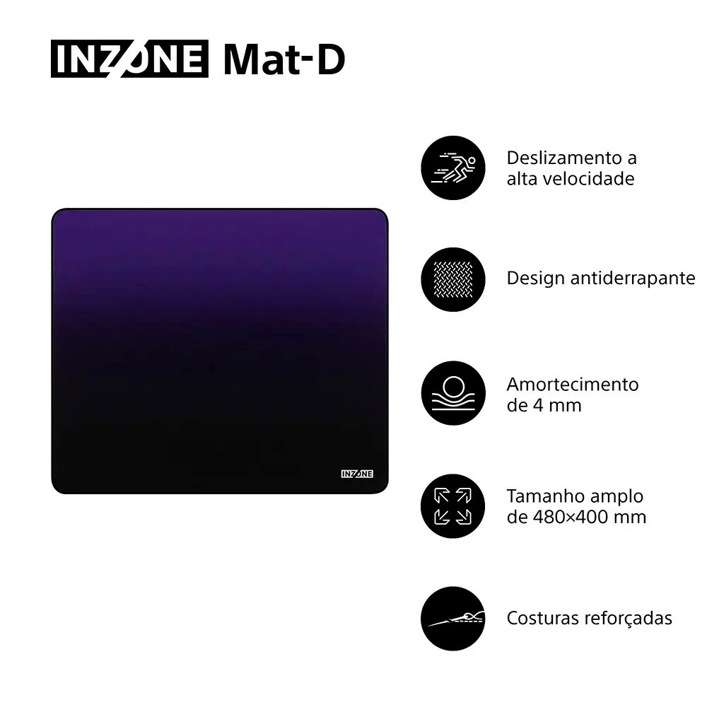 Tapete para rato Sony INZONE Mat-D Preto-2