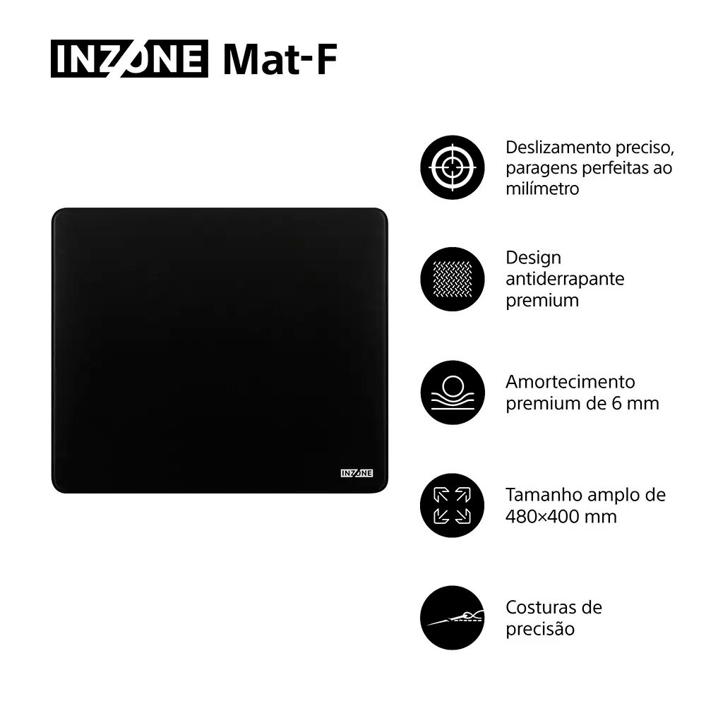 Tapete para rato Sony INZONE Mat-F Preto-2
