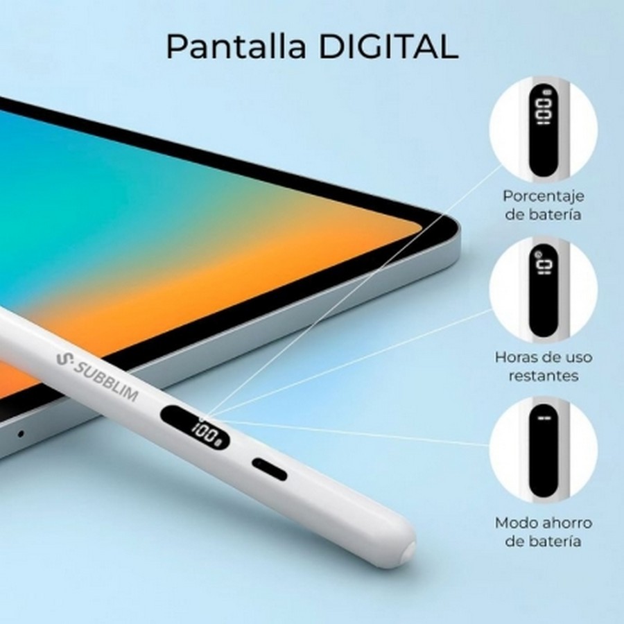 Caneta Eletrónica Subblim NoteFlow Pen para iPad - Branco Branco-4