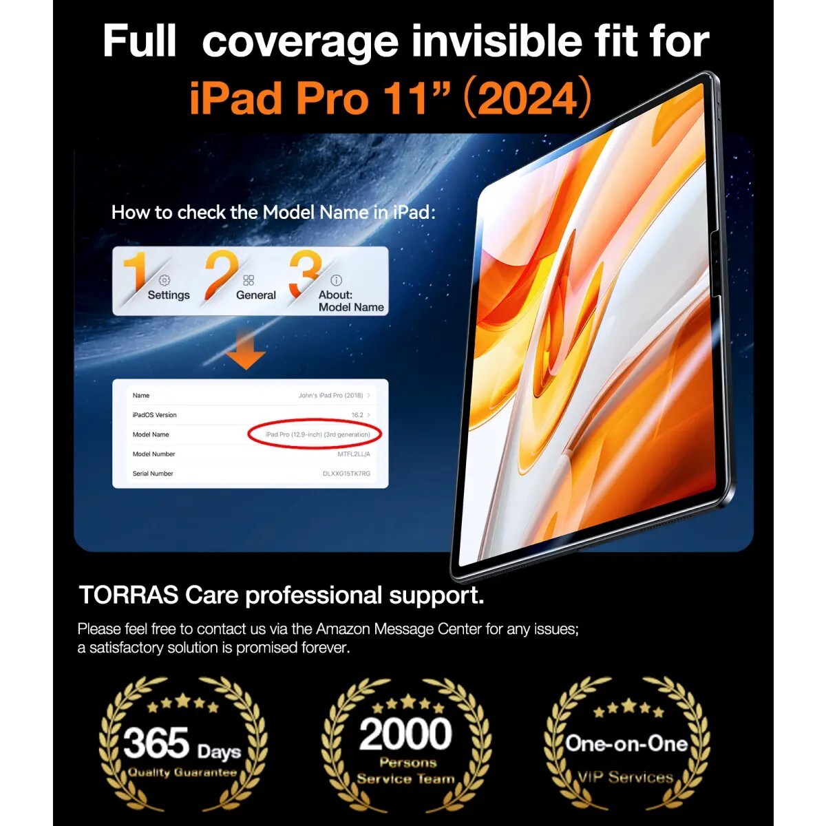 Película de Vidro Torras Install Master Series iPad Pro 11 (2024) 7