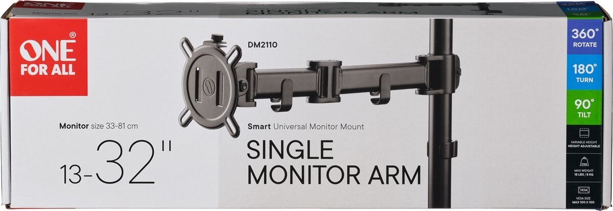 Suporte Universal One For All DM2110 para Monitor até 32" Preto-6