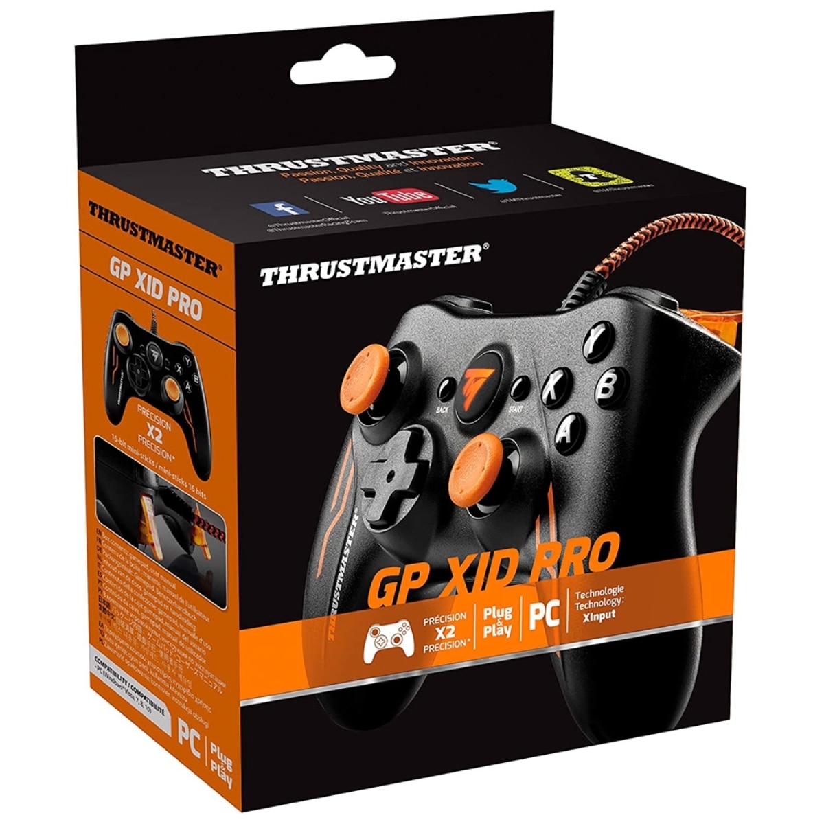 Comando com Fio GP XID PRO Edition - PC Preto / Laranja-3
