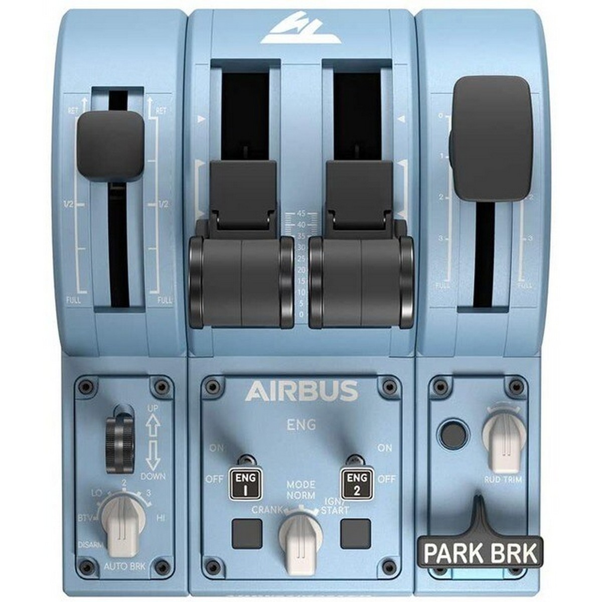 Quadrantes de aceleração Thrustmaster TCA Quadrant Add-On Airbus Edition Simulador de Voo para PC - Preto/ Azul Azul / Preto-4