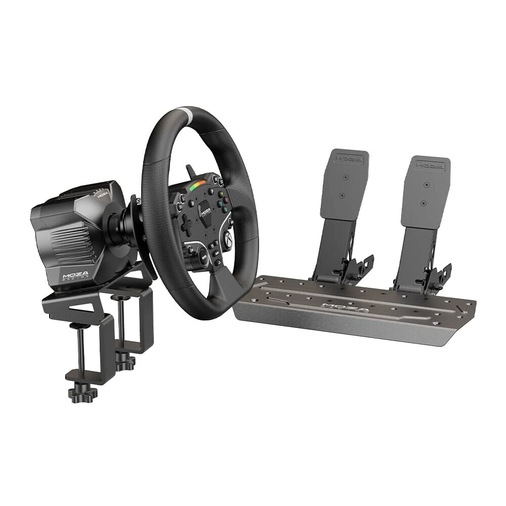 Bundle Moza Racing R3 Simulator Base Volante R3 + Volante ES + Pedais SR-P + Suporte de Mesa R5 para Xbox e PC 2