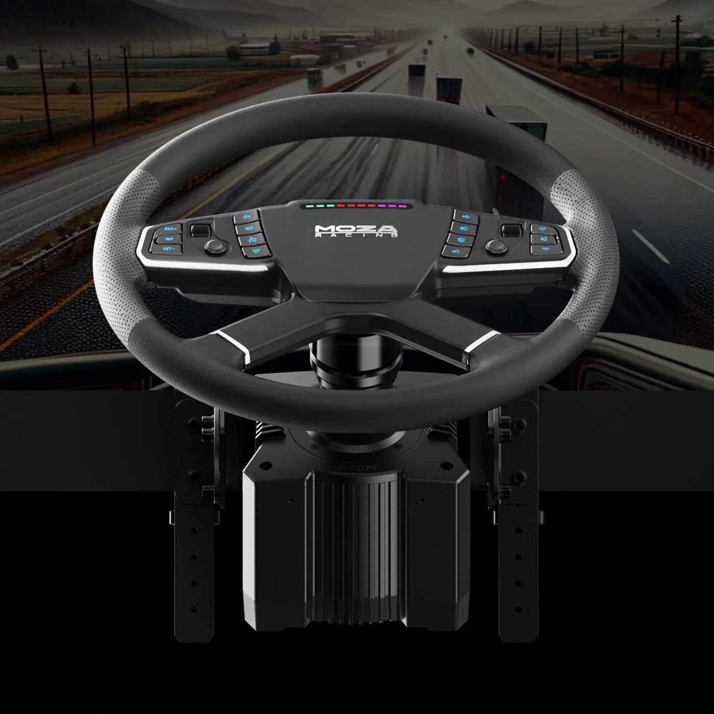 Bundle Moza Racing R5 Truck Driving Simulator Base Volante R5 + Volante TSW + Pedais SR-P Lite + Suporte de Mesa 4