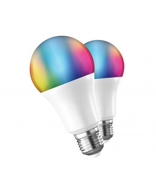Imagem 0 de Pack 2 Lâmpadas Inteligente A60, E27, 9W, RGB+Brancos