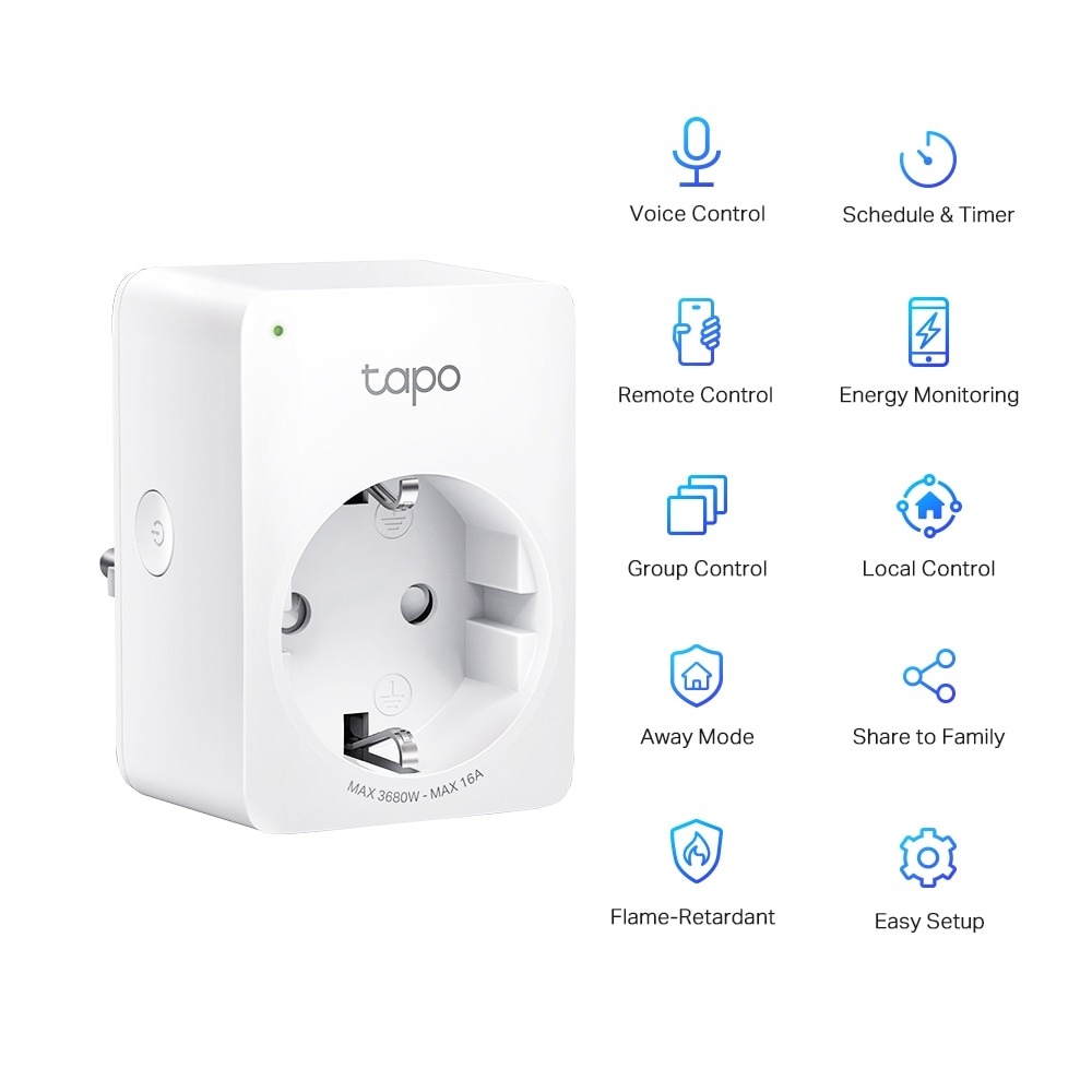 Tomada Inteligente TP-Link Tapo P110, Wi-Fi 2