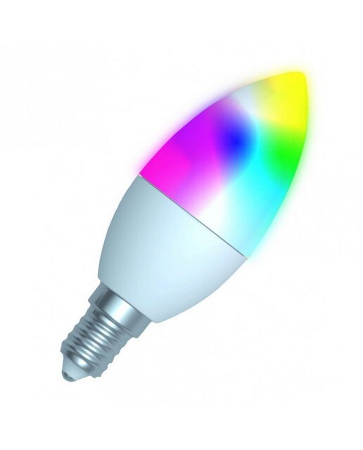Lâmpada Inteligente Vela E14 5W RGB+Branco 1