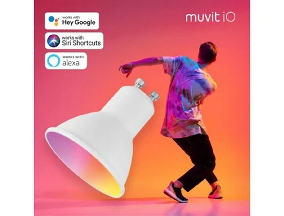 Lâmpada Inteligente GU10, 5.5W, 400lm, RGB+Branco D50*H56 2