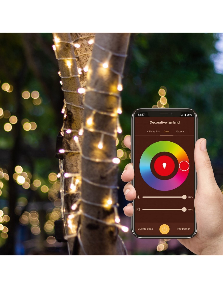 Luz Decorativa WiFi RGB 20m/200 led +2m Cabo Powerline 2