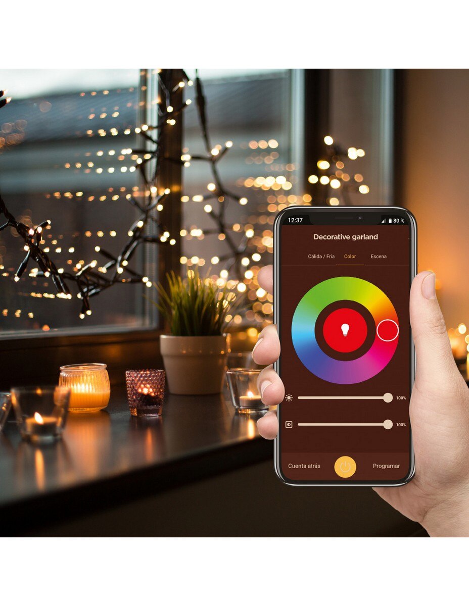 Luz Decorativa WiFi RGB 20m/200 led +2m Cabo Powerline 3