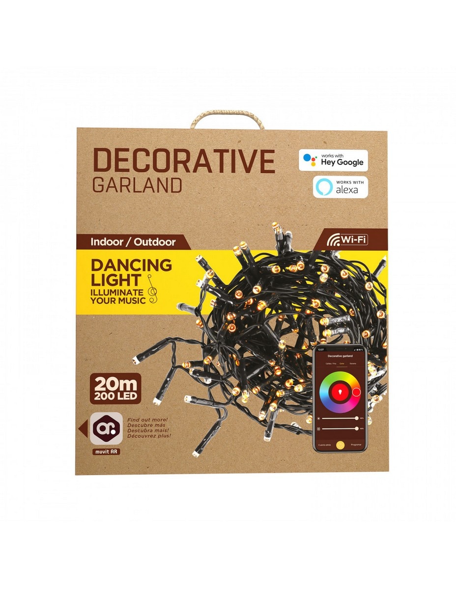 Luz Decorativa WiFi RGB 20m/200 led +2m Cabo Powerline 7