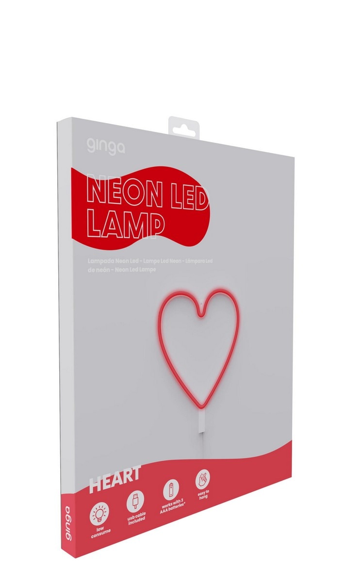 Lâmpada Neon LED Lamp Heart 3