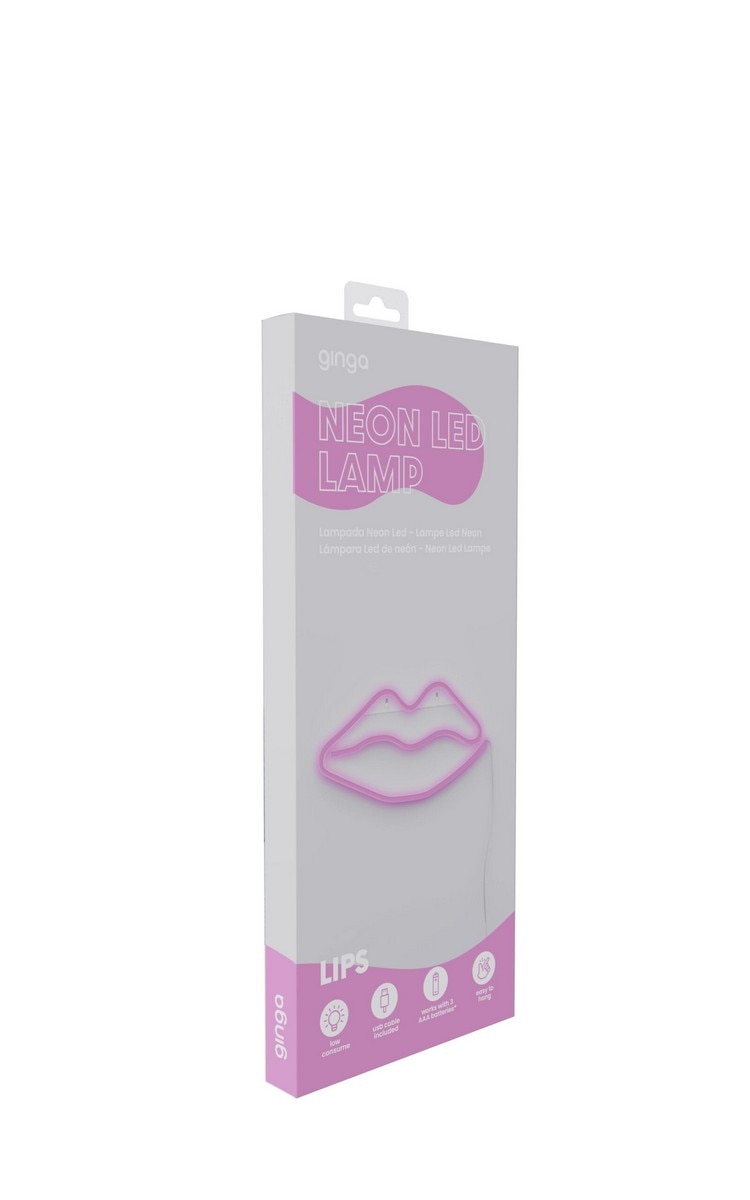 Lâmpada Neon LED Lamp Lips 3