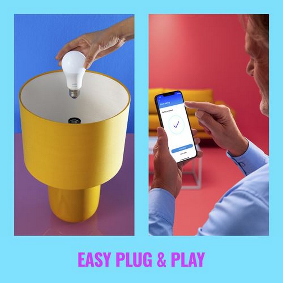 Lâmpada Inteligente Regulável com Filamento Vela WIZ E27 822 40W 470 lm - RGB com Wi-Fi e Bluetooth 3