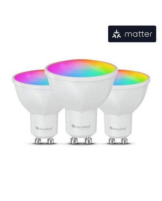 Imagem 0 de Lâmpada Nanoleaf Essentials Smart Bulb GU10 Matter - 3 Unidades