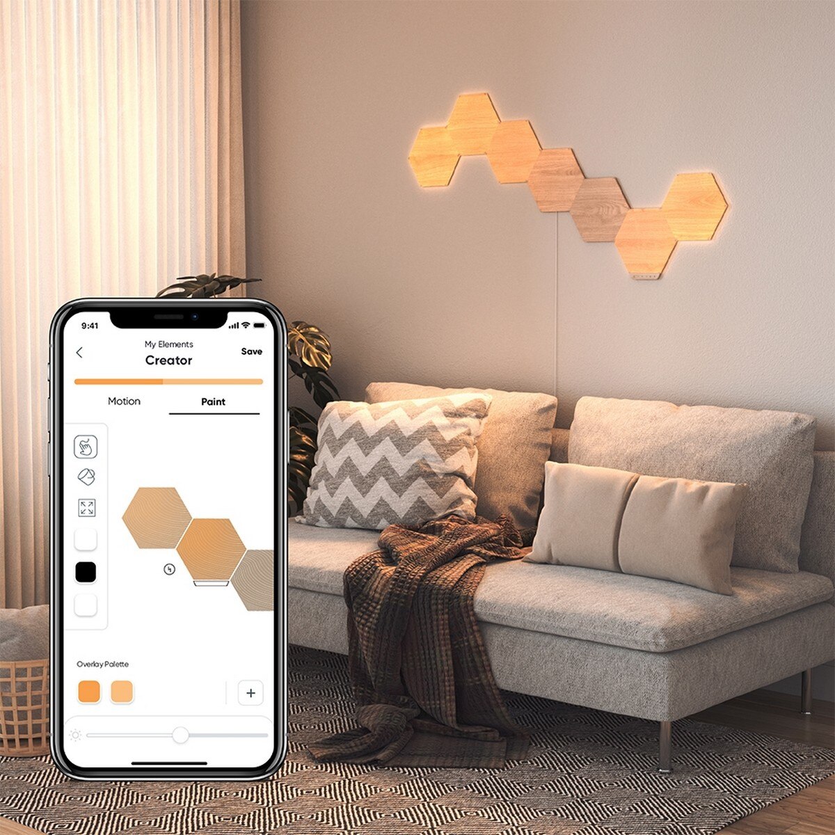Painéis Nanoleaf Elements Hexágonos Pack de Expansão - 3 Painéis 4