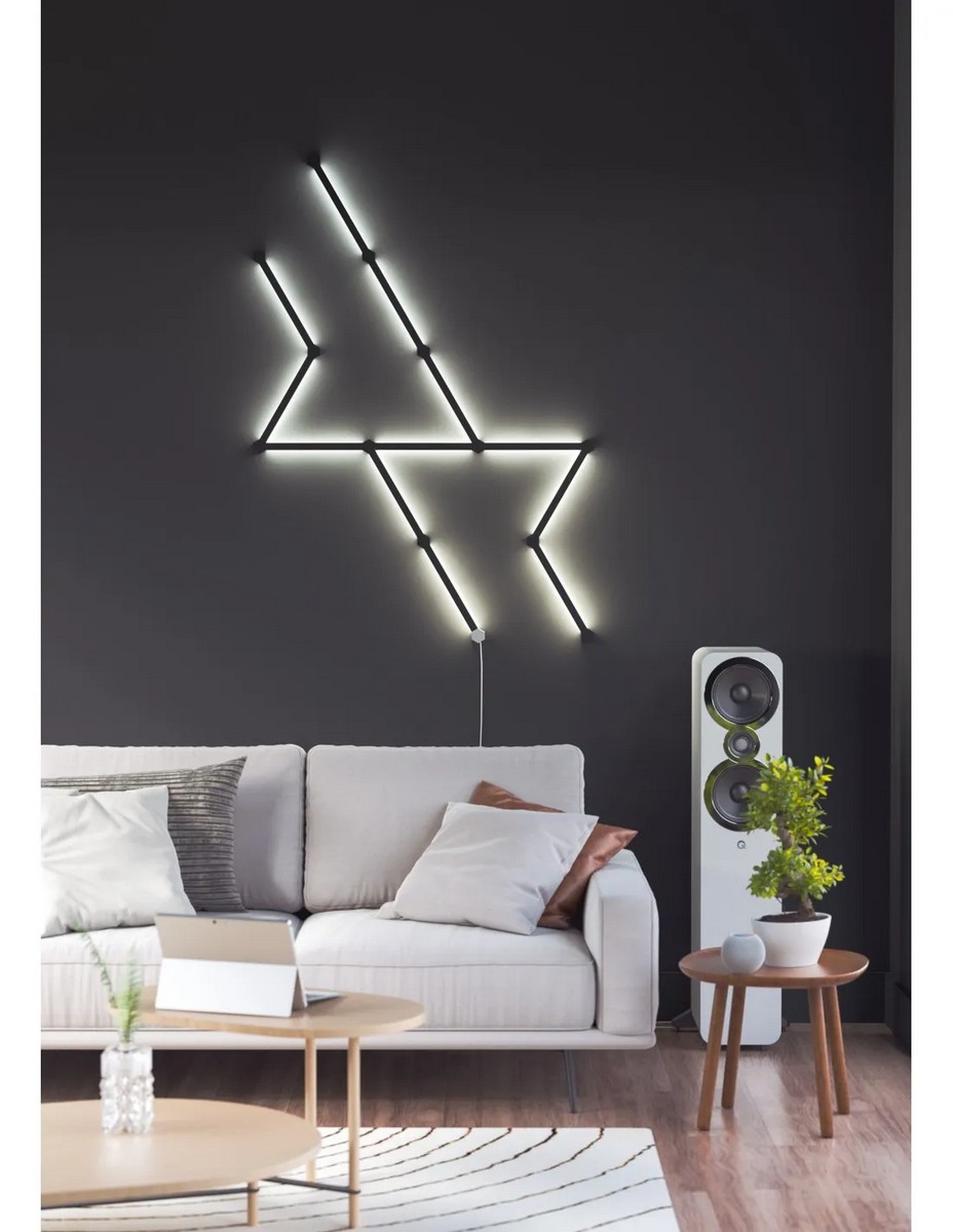 Acessório de Iluminação Nanoleaf Lines Skin 60º Hexagon (9 Uni.) - Preto 3