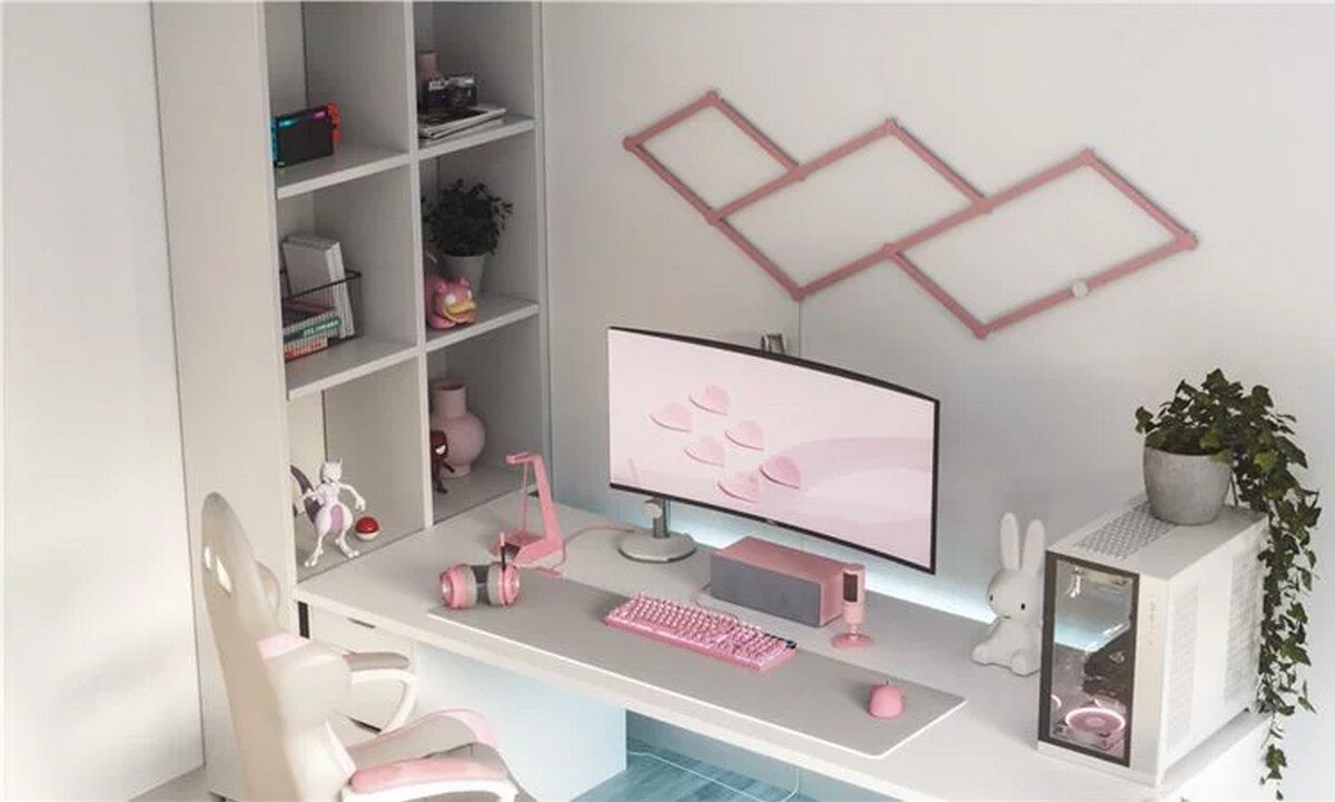 Acessório de Iluminação Nanoleaf Lines Skin 60º Hexagon (9 Uni.) - Rosa 4