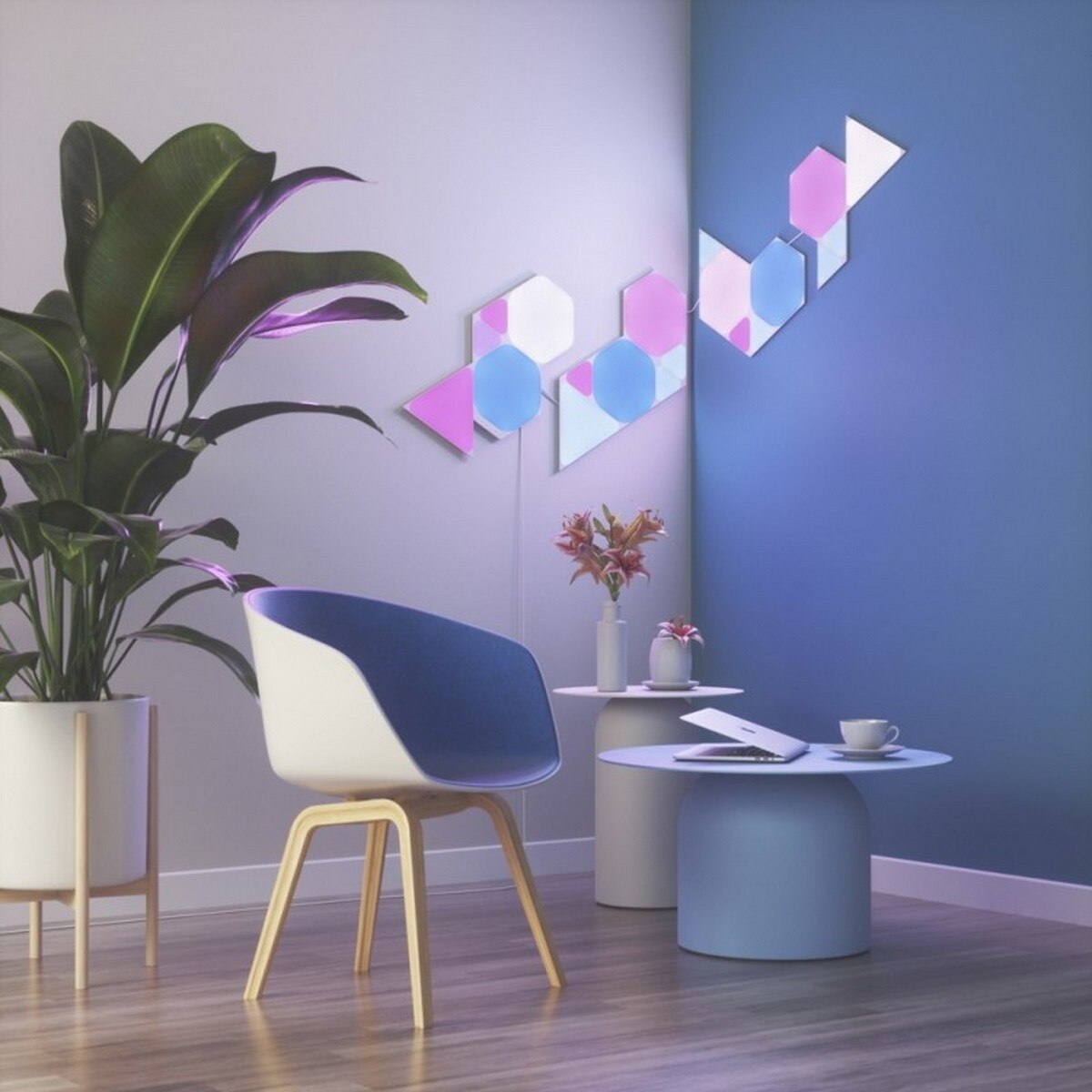 Paineis de Luz Nanoleaf Hexagons Shapes Kit Expansão - 3 Unidades 4