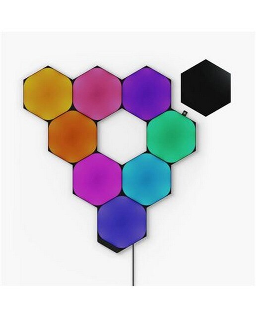 Painéis Luz Nanoleaf Shapes Hexagon Starter Kit (9 Uni.) - Preto 1