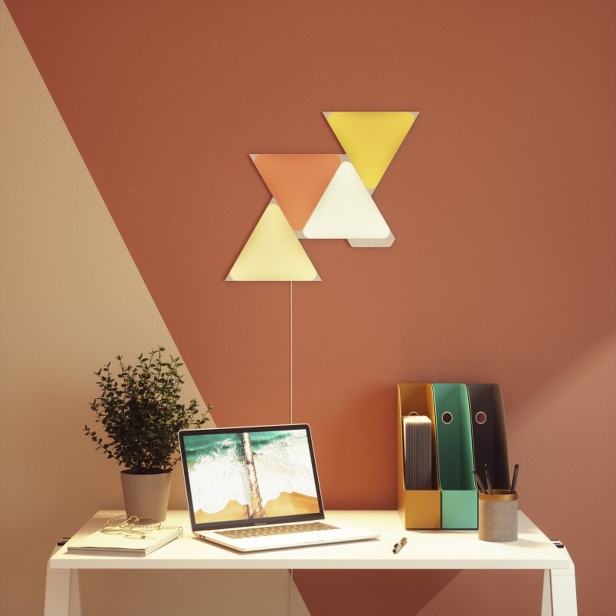 Painéis Luz Nanoleaf Shapes Triangles Starter Kit (4 Uni.) 3