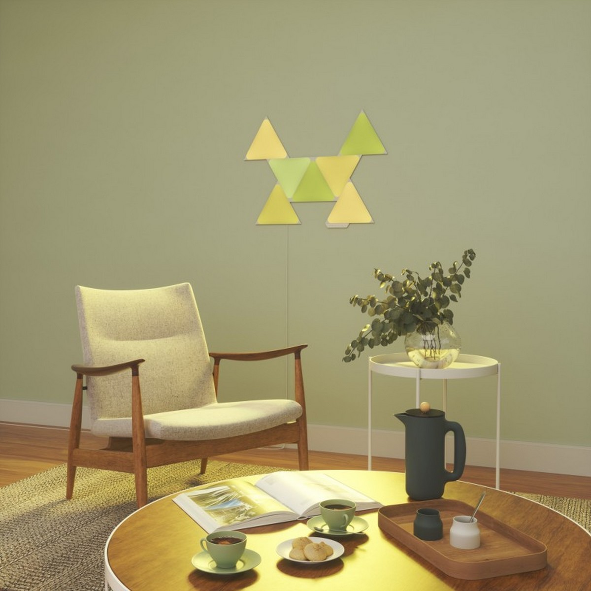 Painéis Luz Nanoleaf Shapes Triangles Starter Kit (4 Uni.) 4