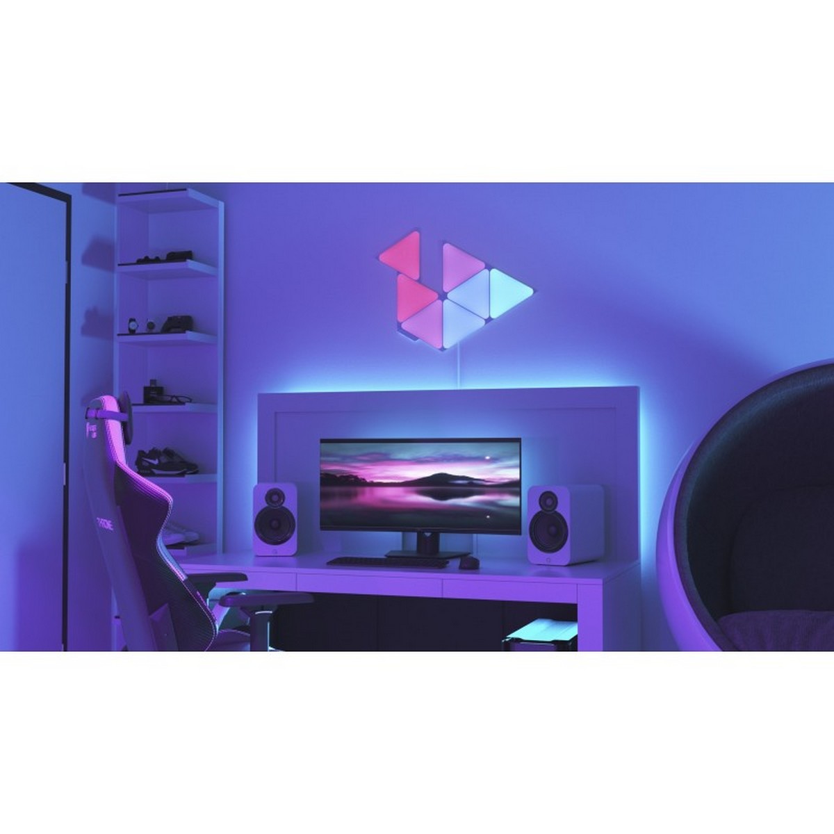 Painéis Luz Nanoleaf Shapes Triangles Starter Kit (4 Uni.) 5