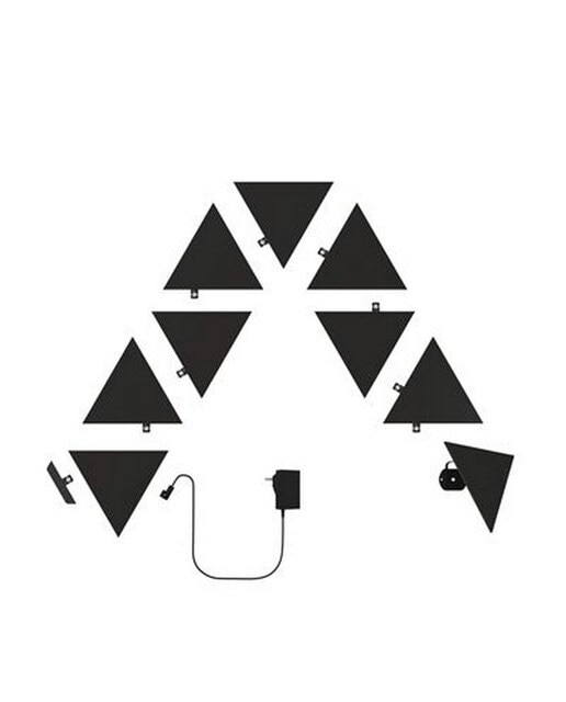 Imagem 0 de Painéis Luz Nanoleaf Shapes Triangles Starter Kit (9 Uni.) - Preto