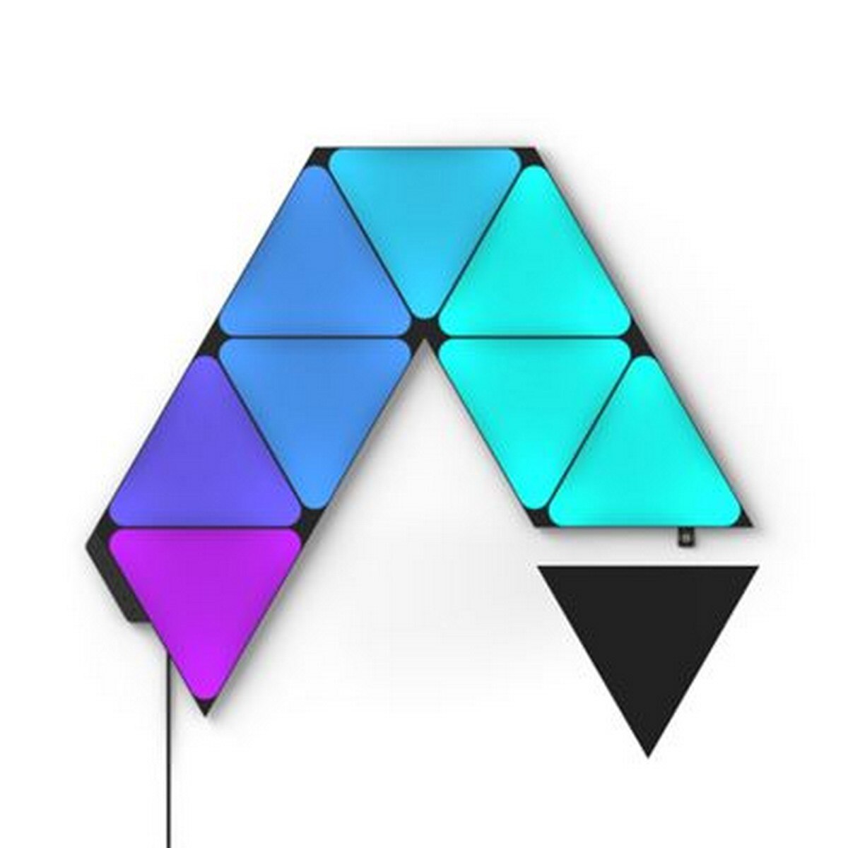 Painéis Luz Nanoleaf Shapes Triangles Starter Kit (9 Uni.) - Preto 2